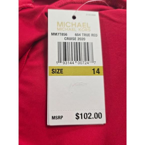 Michael Kors One Piece Swimsuit Women's 14 Red Cruise 2020 Crossover NWT - Picture 5 of 16